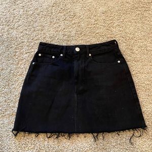 Zara Black denim skirt